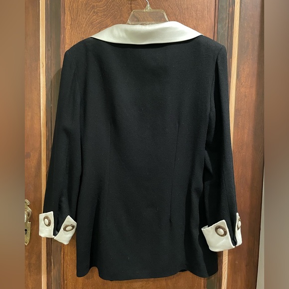 Vintage Muscari black/cream jacket, size 10 - Picture 2 of 6